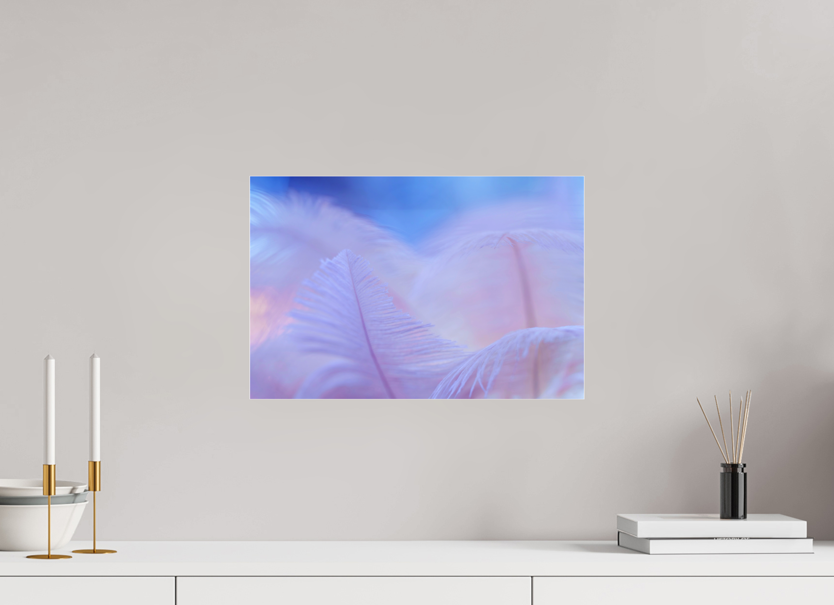 45 x 30 cm, Photo Print Under Acrylic Glass Light as a feather