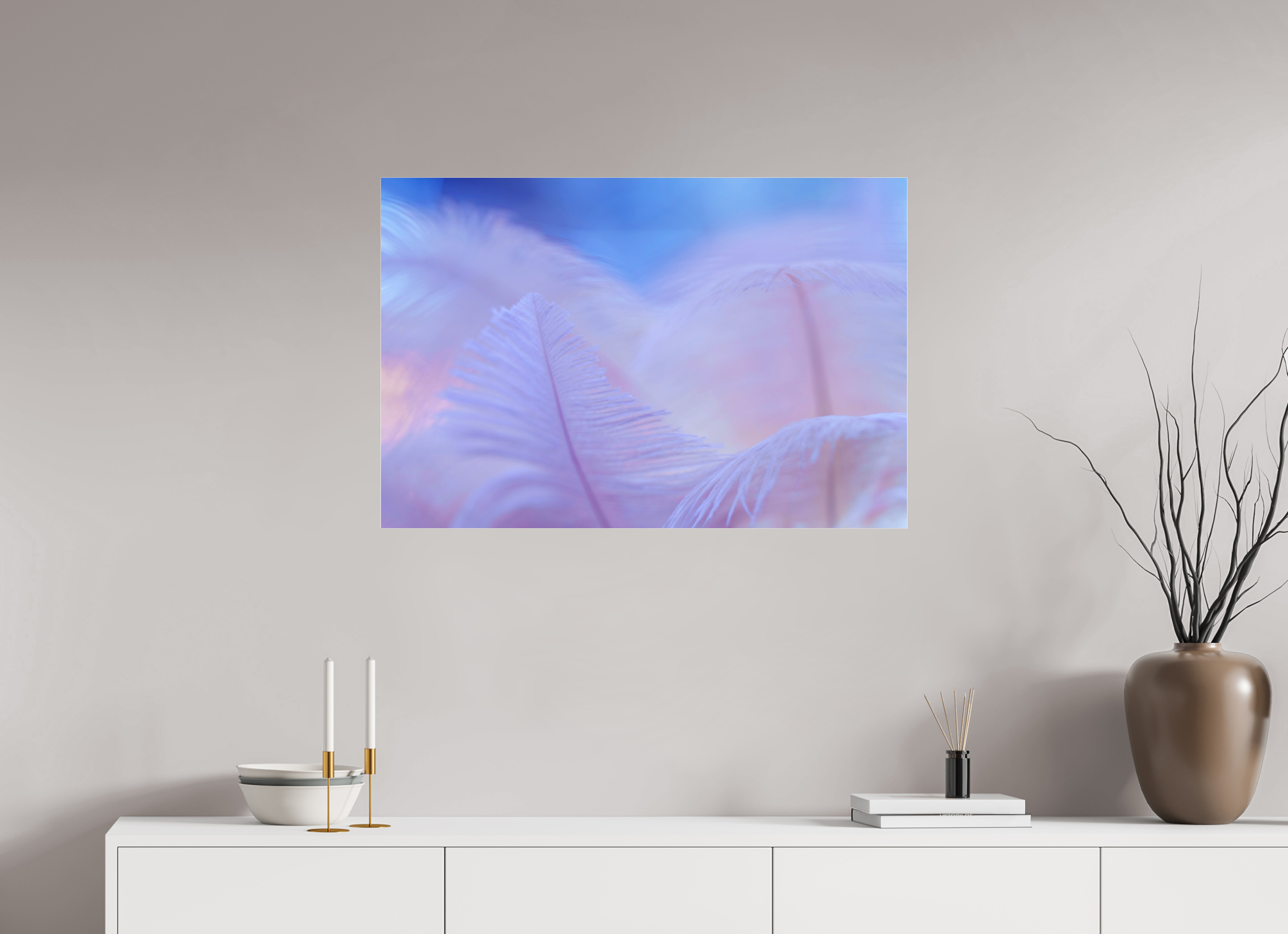 90 x 60 cm, Photo Print Under Acrylic Glass Light as a feather